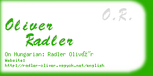 oliver radler business card